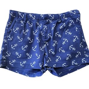 Women's Harper Blue and White Shorts With Anchor Design Sz 26